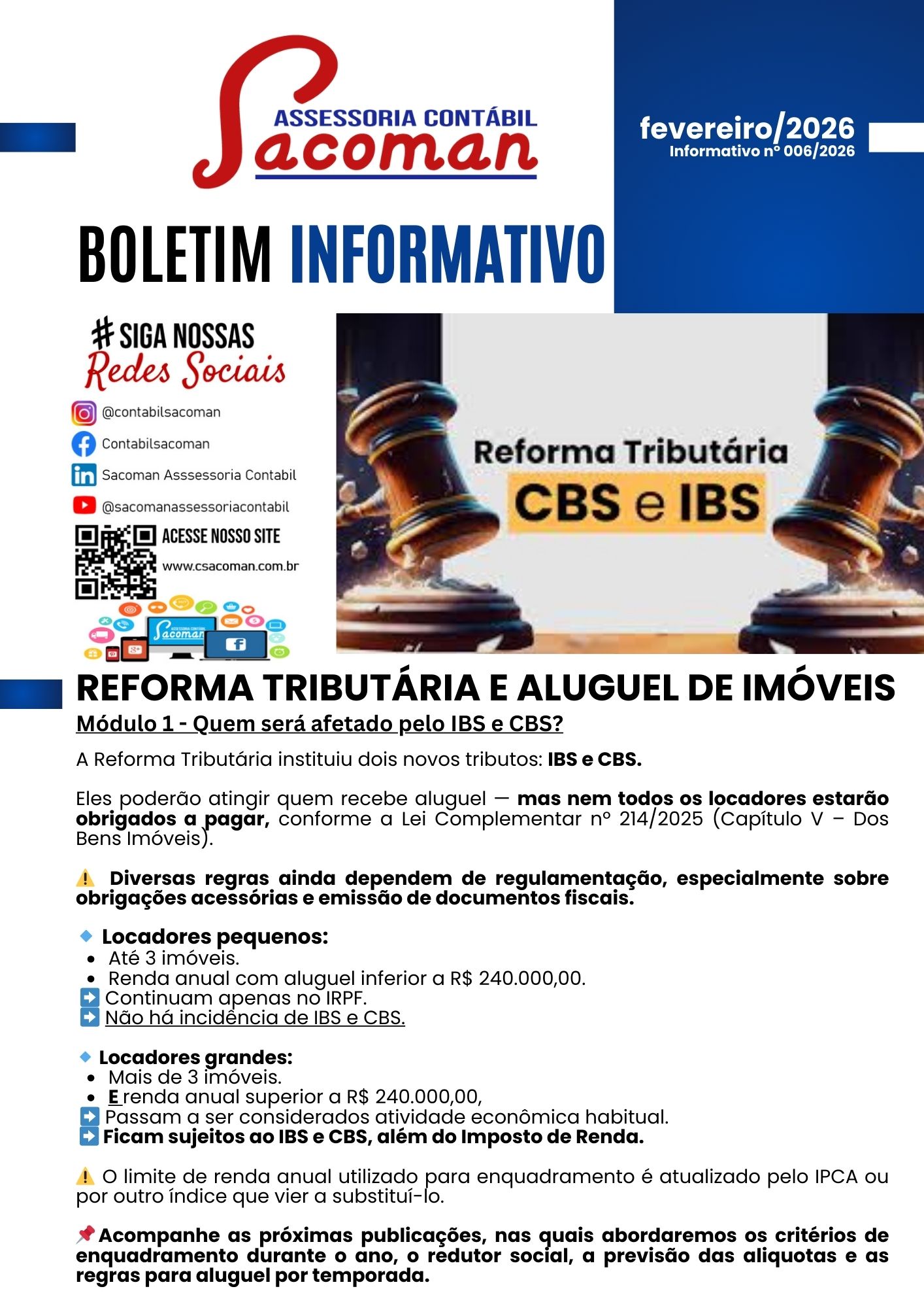 Read more about the article Boletim Informativo 006-2026