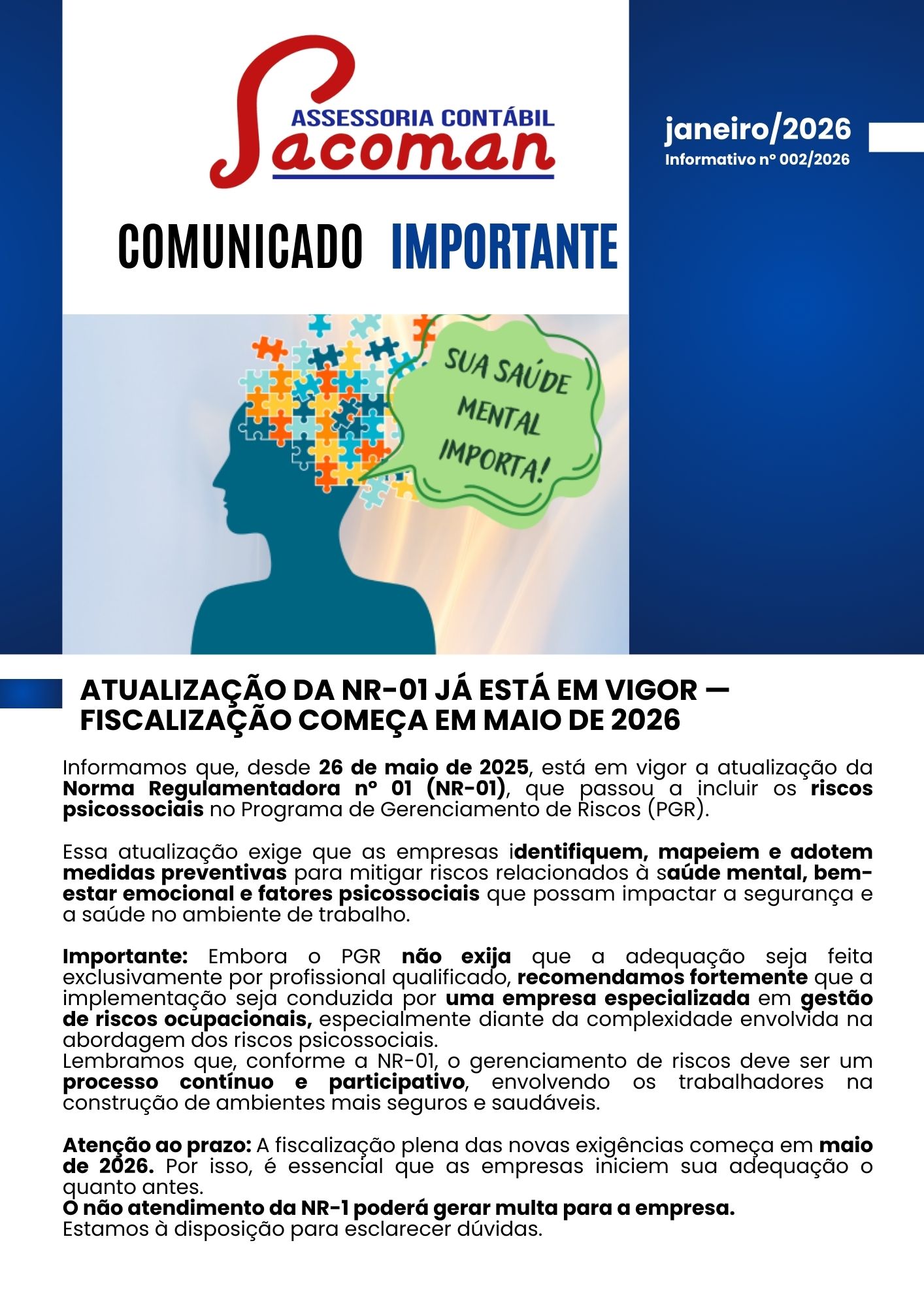 Read more about the article Boletim Informativo 002-2026
