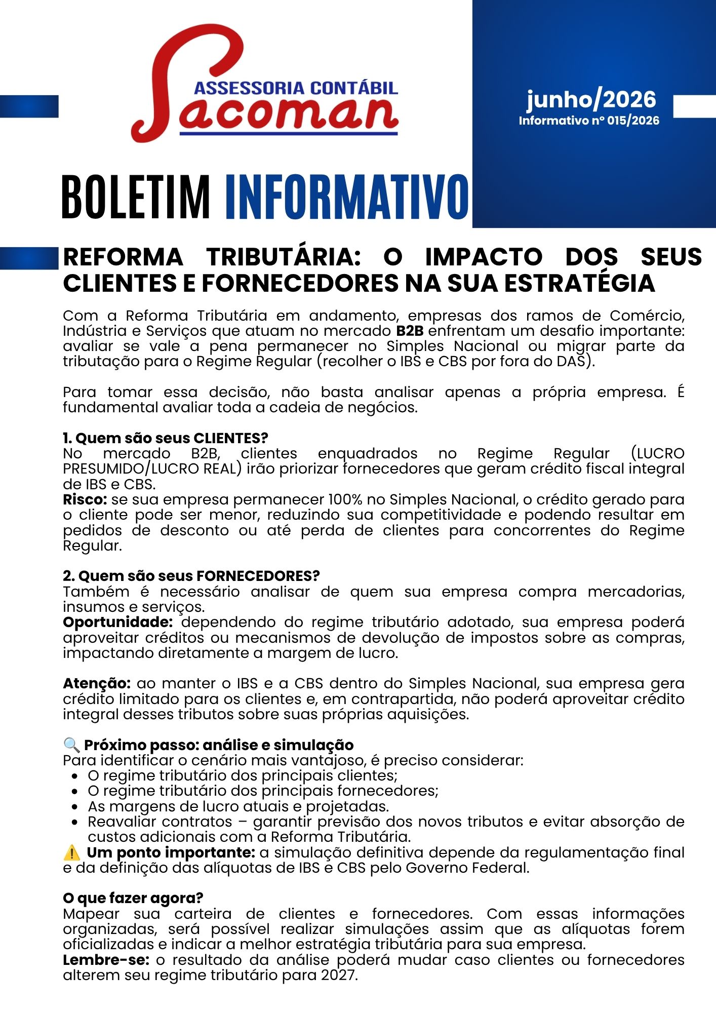 Read more about the article Boletim Informativo 015-2026