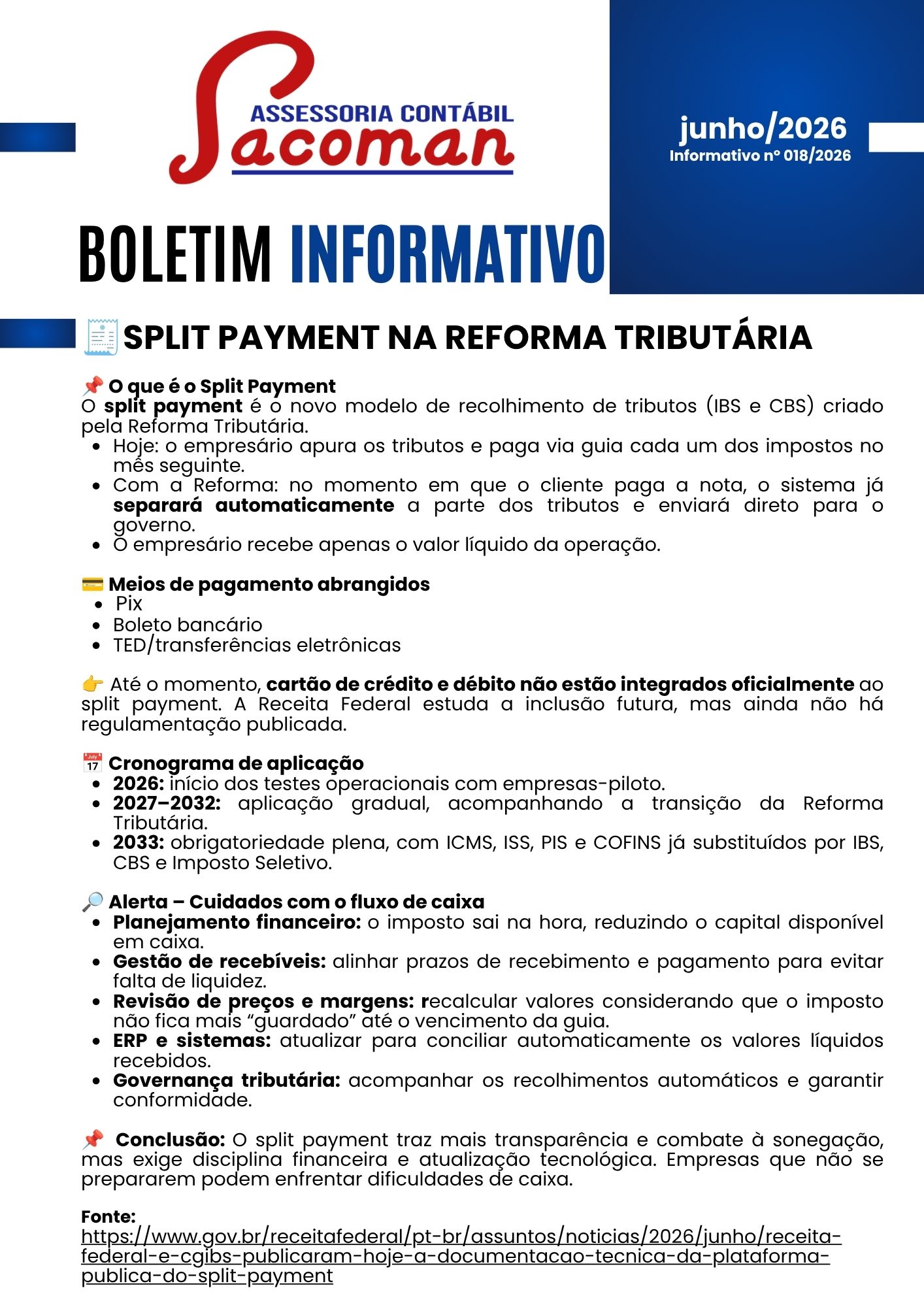 Read more about the article Boletim Informativo 018-2026